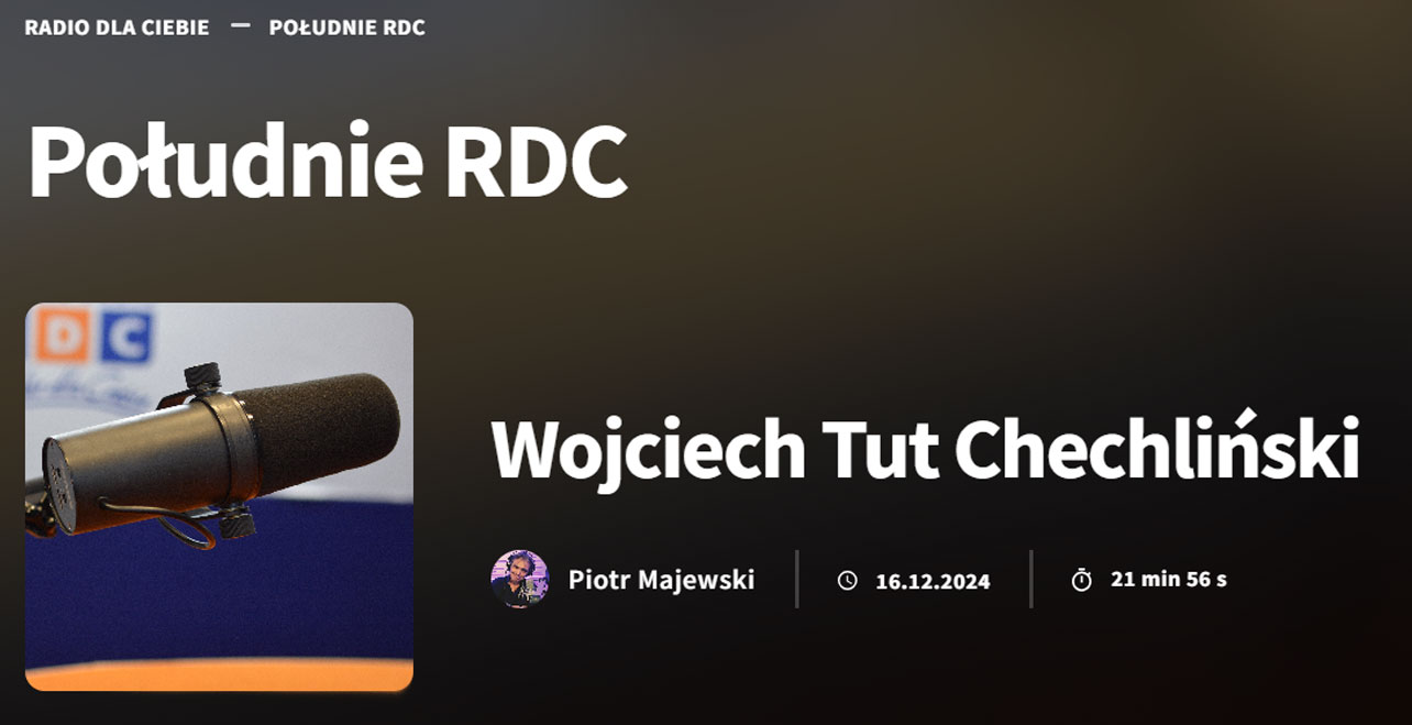 RDC Południe - wywiad z Wojciechem TUT Chechlińskim - Gościem audycji były Wojciech Tut Chechliński, socjolog, autor książki "Żebrak i mściciel".